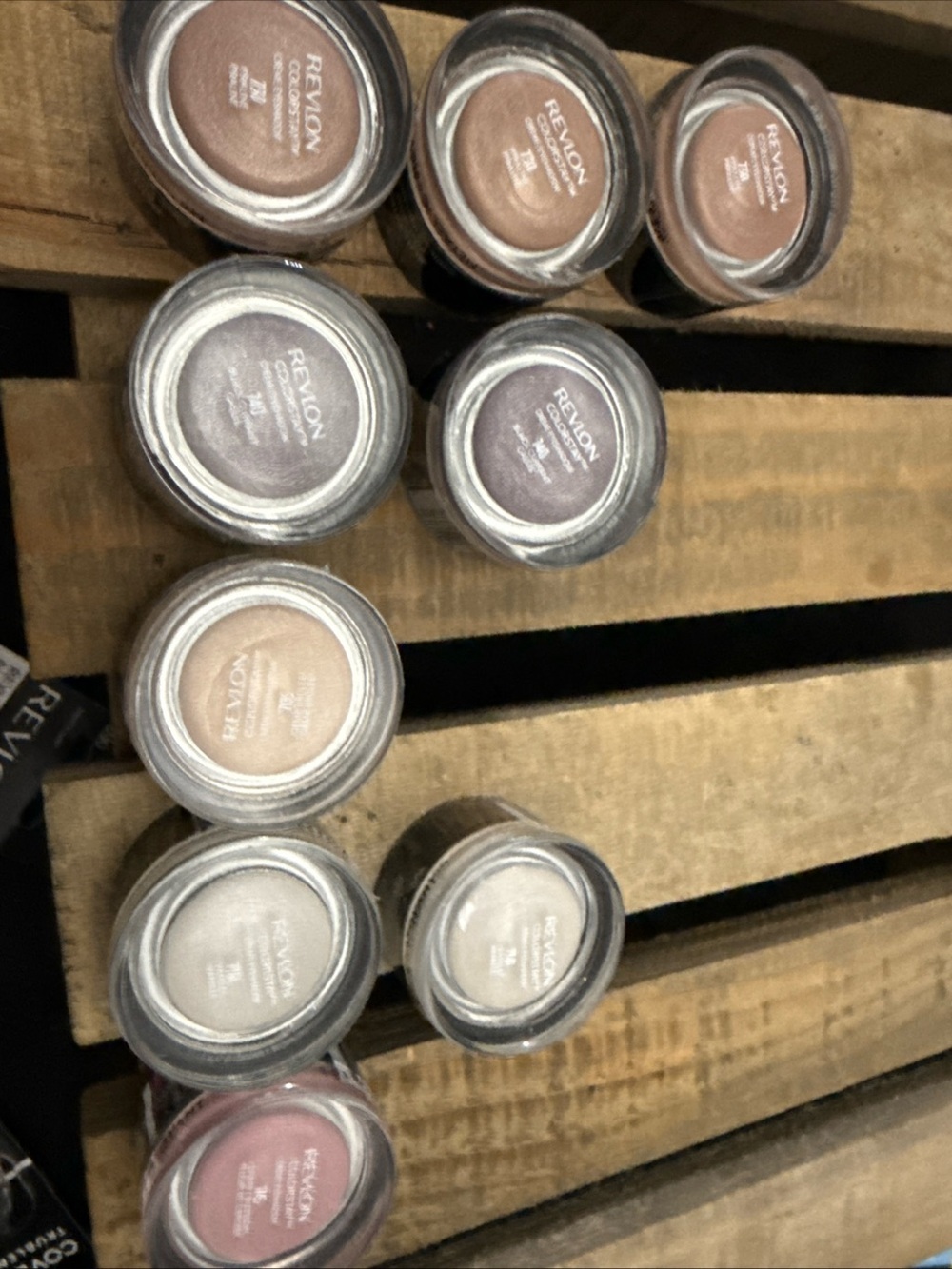 9- Revlon Cream Eyeshadow Collection — Brown, Taupe, Pink, Champagne, Silver